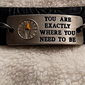 Bracelet meant to be new on box leather and silver